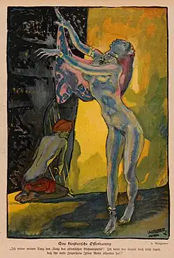 Eine künstlerische Offenbarung (1909), illustration parue dans Jugend