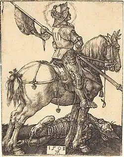 Gravure Saint-George réalisée par Dürer en 1505.