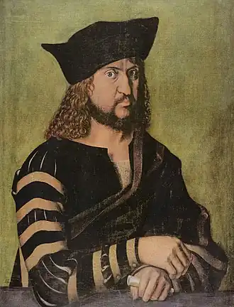 Portrait de Frédéric III de Saxe, par Albrecht Dürer (1496).