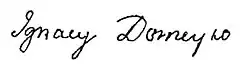signature d'Ignacy Domeyko