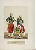 Zouaves de la Garde impériale ; soldat et clairon.