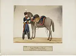 Canonnier conducteur de la Garde impériale sous-verge de devant.