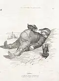 « Sommeil », Les plaisirs de la chasse n° 5 (Aubert éditeur, 1842)