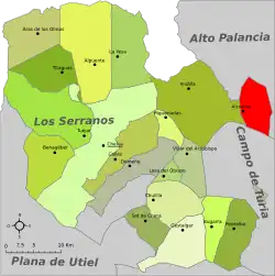 dans la comarque de Los Serranos.