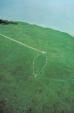 Vue aérienne des Ales Stenar.