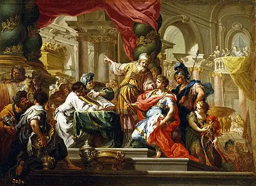 Alexandre le Grand dans le Temple de Jérusalem, 1736, Musée du Prado.