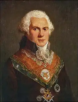 Portrait en peinture d'un notable du XVIIIe&nbsp;siècle