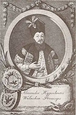 gravure noir et blanc : portrait d'un homme avec toque à aigrette