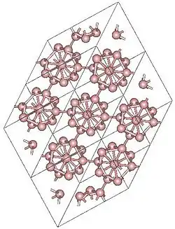 Représentation d'une maille de la forme α-R.