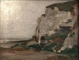 Falaise à Dieppe, Cannes, musée de la Castre.