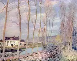 Le Canal du Loing par Alfred Sisley
