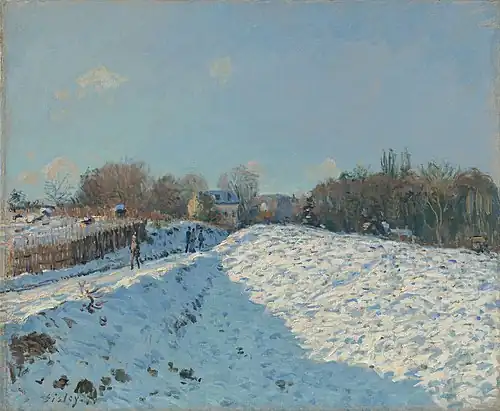 Effet de neige à Louveciennes, 1874, collection Hasso Plattner, musée Barberini