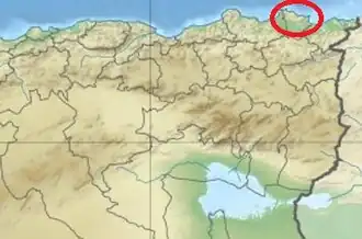 Localisation du massif de l'Edough au Nord-Est de l'Algérie