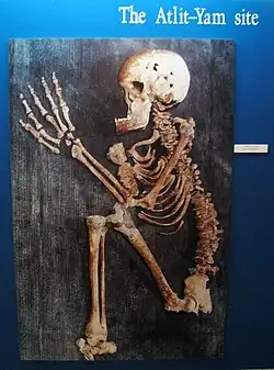 Squelette humain découvert à Atlit Yam