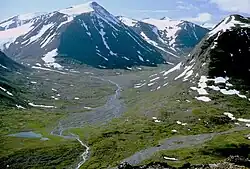 Vallée d'Álggavágge, dans le parc de Sarek.