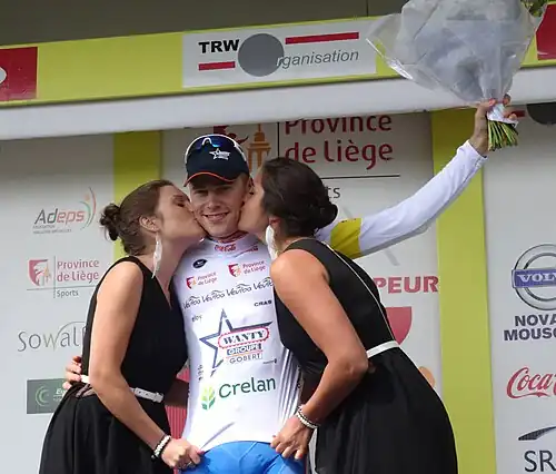 Kévin Van Melsen (Wanty-Groupe Gobert), meilleur grimpeur.