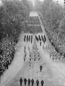 Lors de la parade de la victoire en 1946 à Londres.