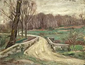 « Pont Charreau, Crozant », huile sur toile. Collection privée.
