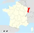 Carte situant l'Alsace en France
