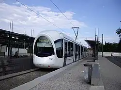 Tramway à Décines Grand Large.