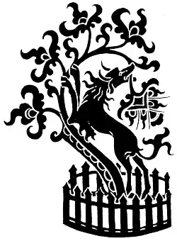 Une licorne bondissante