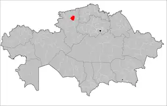 Localisation de District d'Altynsarin