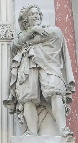 La Comédie, 1863, Paris,  façade du théâtre de la Gaîté-Lyrique.