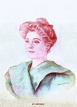 Portrait d'Amélie Diéterle, publié dans La Revue théâtrale, no&nbsp;5, décembre 1902.