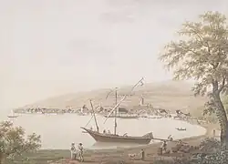 Première moitié du XIXe&nbsp;siècle, les murailles entourent encore la ville.