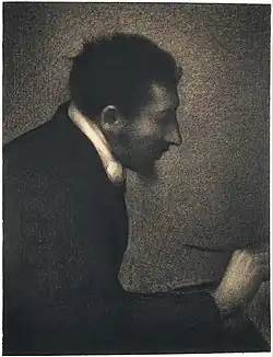 Portrait au crayon Conté de Georges Seurat, représentant Edmond Aman-Jean en 1881-1882, New York, Metropolitan Museum of Art.