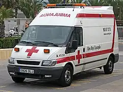 Ambulance de la Croix-Rouge espagnole à Miramar