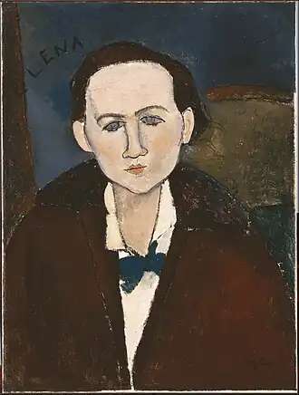 Amedeo Modigliani, Portrait d'Elena Pavlowski, 1917.