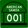 Bouclier de la route 001 des Samoa américaines