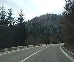 La Route Magistrale 23 près de Amzići (Nova Varoš)