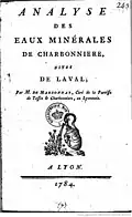 Ouvrage du curé M. de Marsonnat