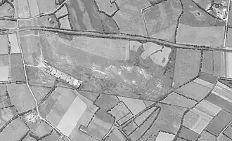 Ancien aérodrome d'Ancenis en 1968 et sa piste en herbe