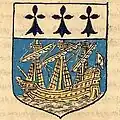 Anciennes armoiries de Brest selon l'Armorial de la planche (1668)