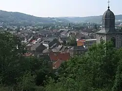 Vue d'Andenne depuis la Chaussée de Ciney (2007).