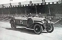 André Boillot sur Peugeot T174S, vainqueur du Grand Prix de l'ACF tourisme 1923.