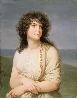 Portrait de Madame Hamelin, née Fortunée Lormier-Lagrave (1776-1851), huile sur toile, 1798, Musée Carnavalet, Paris.