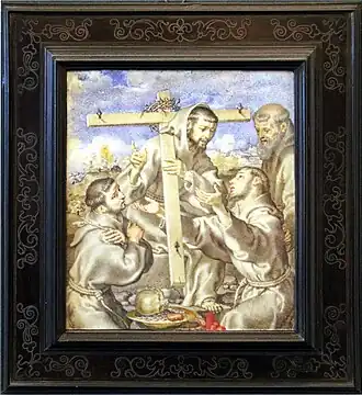 Saint François d’Assise, Saint Bonaventure, Saint Antoine de Padoue et le Beato Leone.