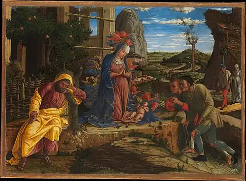 L'Adoration des bergers, tempera sur panneau, New York, Metropolitan Museum of Art.