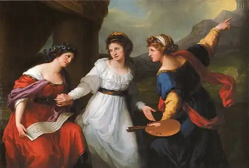 L’artiste hésitant entre la musique et la peinture, 1792