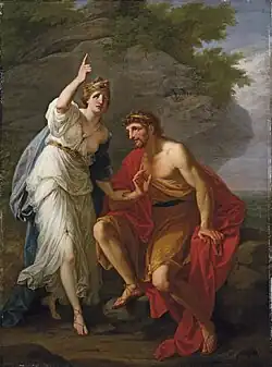 Calypso appelle le ciel et la terreà témoigner sa sincère affection pour UlysseAngelica Kauffmann, vers 1779Collection privée.