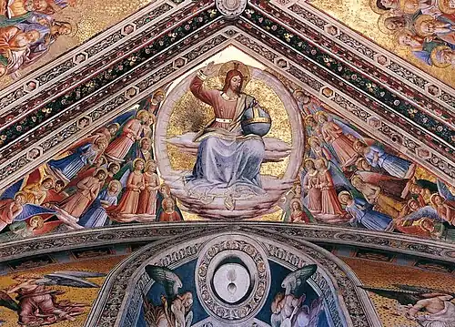 Fra Angelico et aides, voile du Christ juge.