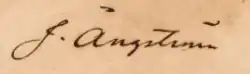 signature de Johan Ångström