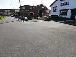 Vue à partir du fond de l'impasse.