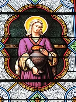 Les vitraux de l'église, en 2013.