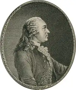 portrait d'Anne Robert Jacques Turgot réalisé par Charles Dupin le jeune au XVIIIe&nbsp;siècle