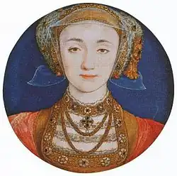 Hans Holbein le Jeune, Portrait en miniature d'Anne de Clèves, 1539.